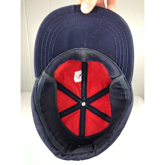 Vintage Carhartt Insulated Winter Hat Ear Flaps Size Medium Made in USA Blue - Picture 5 of 7